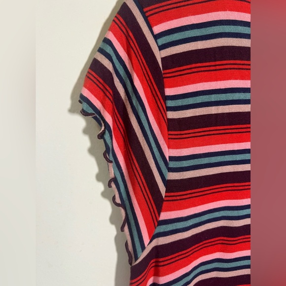 American Eagle Women’s T Shirt Dress Striped Red Blue Size: Large | Fall Summer - Picture 6 of 9